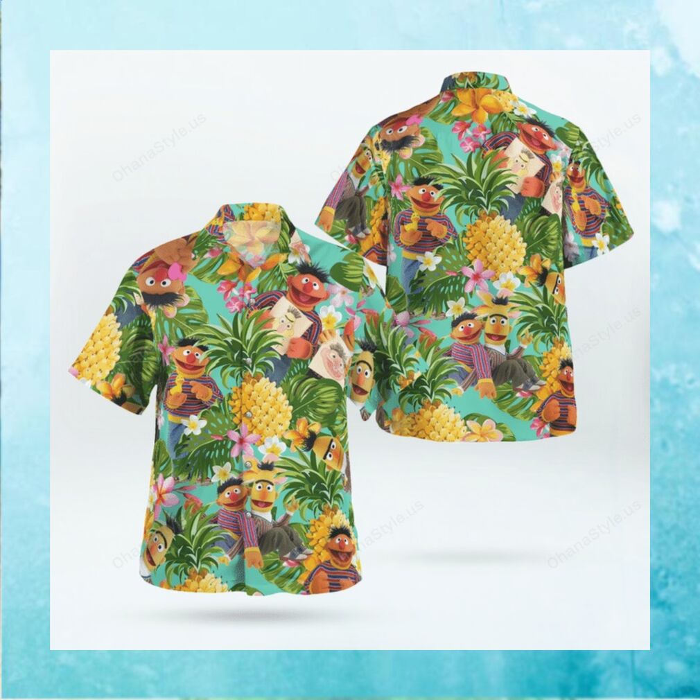 Bert and ernie muppets tropical hawaiian shirt - Limotees