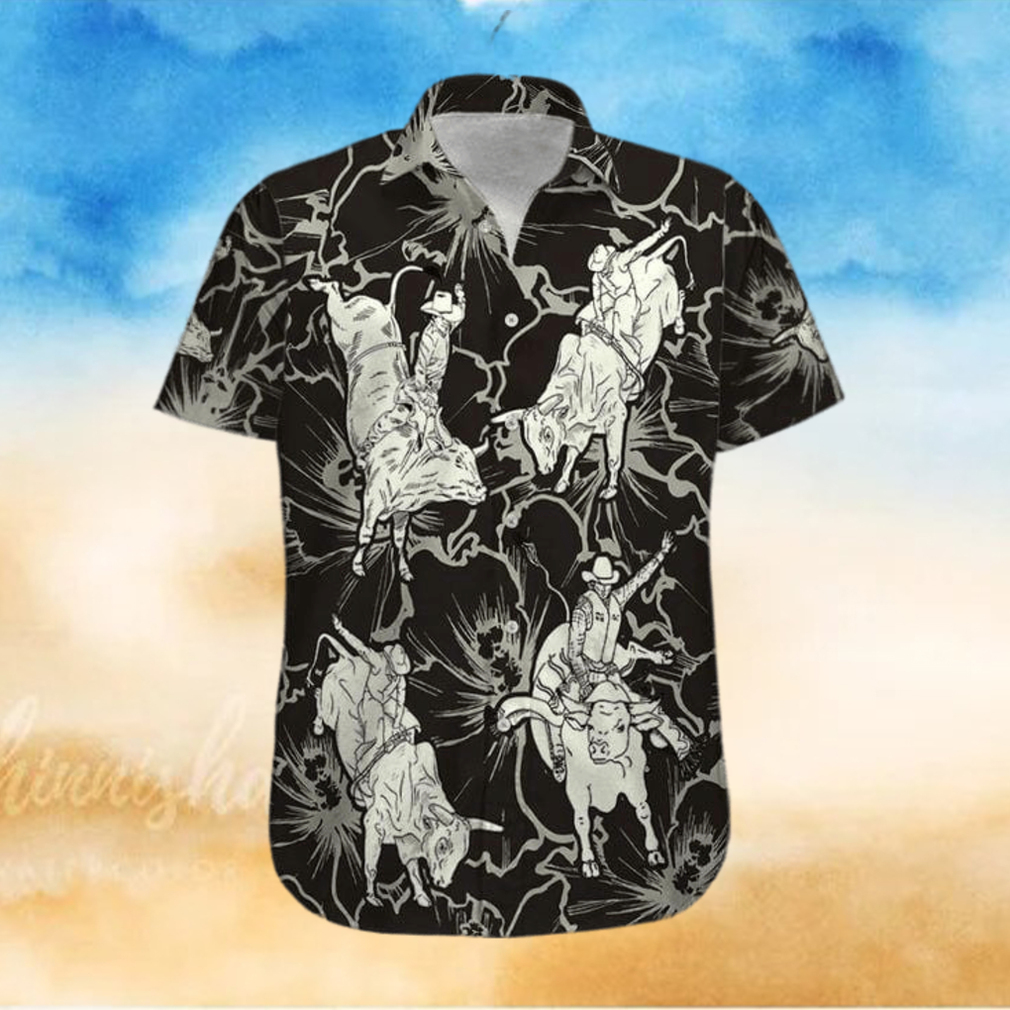 Black Bull Riding Unisex Hawaiian Shirts - Limotees