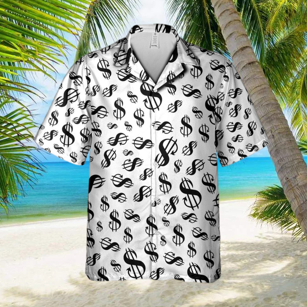 Black White Dolar Simple Art Hawaiian Shirt Summer Gift For Men And Women - Limotees