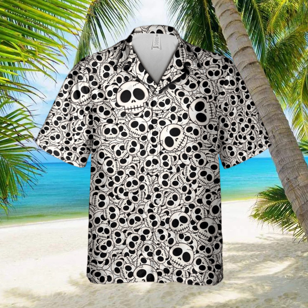 Black White Skulls 3D Hawaiian Shirt Summer Gift For Men And Women - Limotees