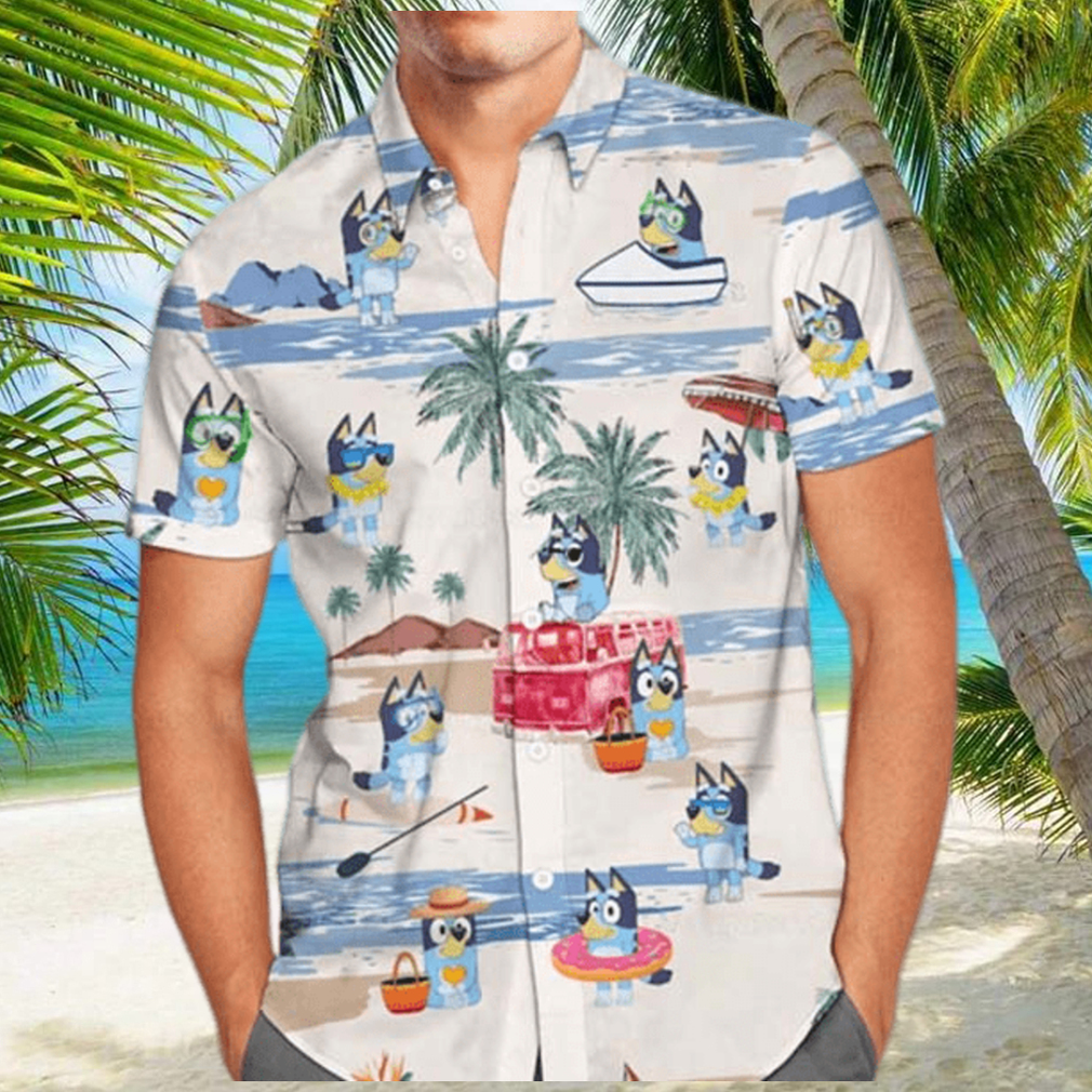 Bluey Family Hawaiian Shirt Summer Beach Shirt - Limotees