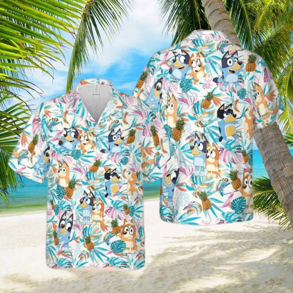 Bluey Hawaiian Shirt Bluey Birthday Kids Hawaiian Shirt Merch - Limotees