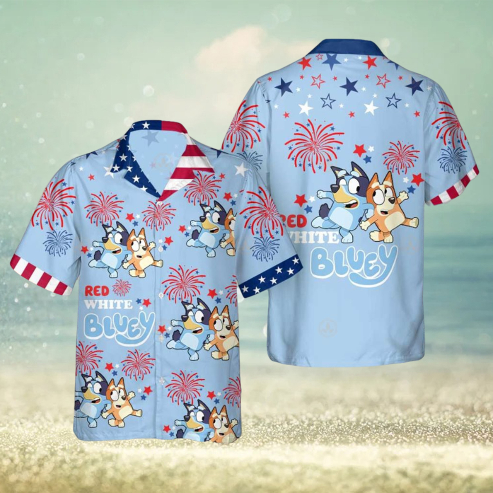 Bluey Hawaiian Shirt Independence Day Cool Hawaiian Shirts - Limotees