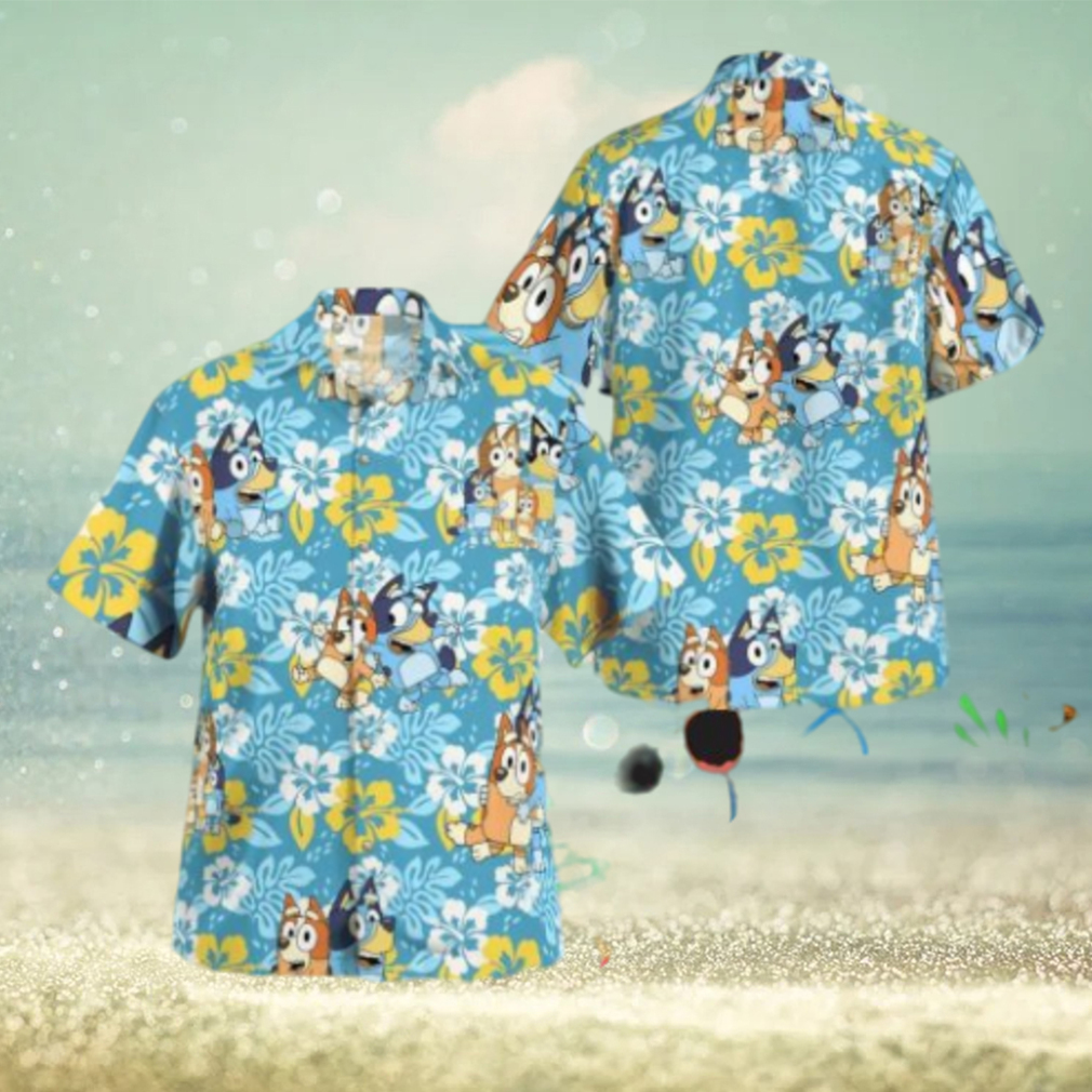 Bluey Tropical Hawaiian Shirt For Men And Women - Limotees