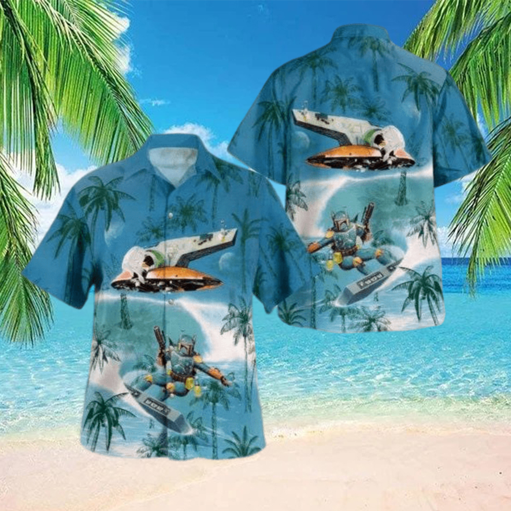 Boba Fett The Mandalorian Surfing Hawaiian Shirt - Limotees