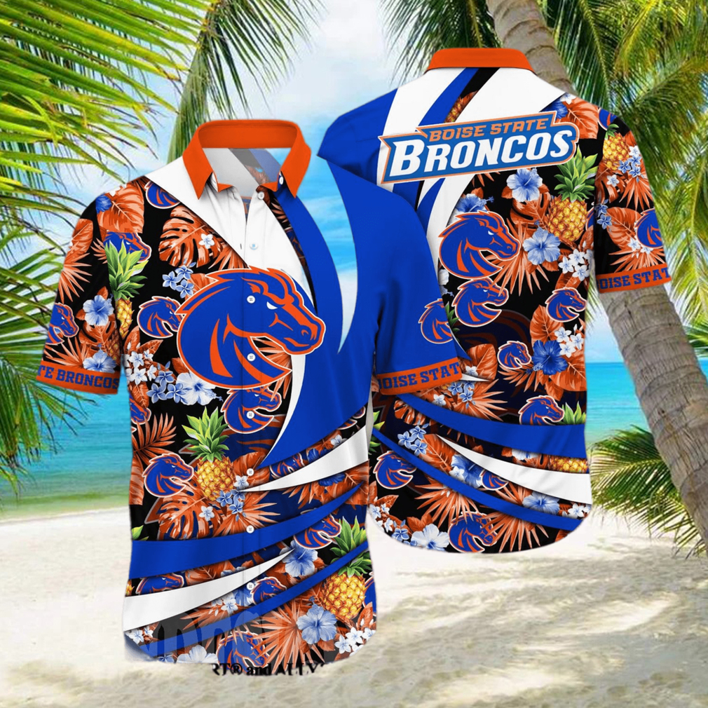 Boise State Broncos NCAA Flower Full Print Unisex Hawaiian Shirt - Limotees