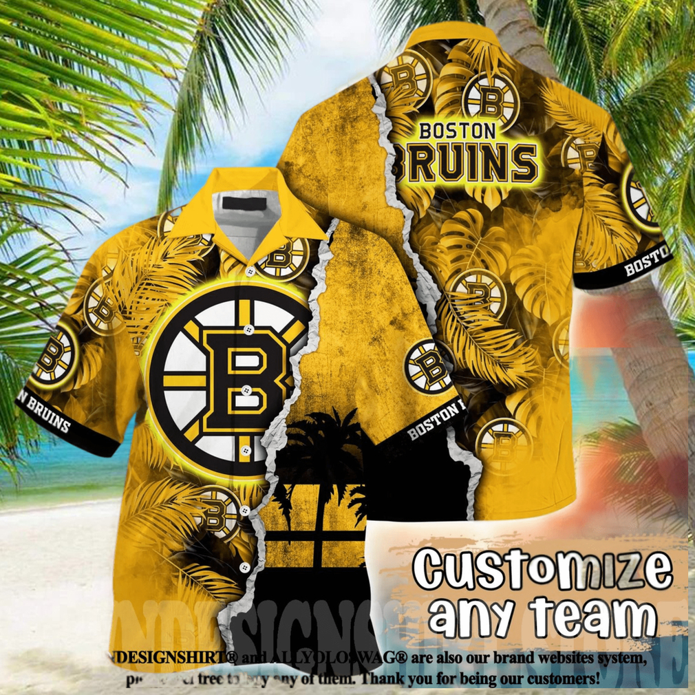 Boston Bruins NHL Floral 3D Hawaiian Shirt - Limotees