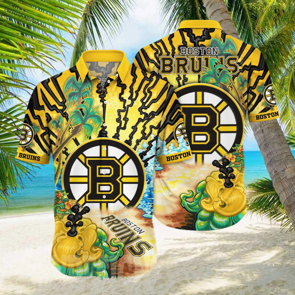 Boston Bruins NHL Flower 3D All Over Print Hawaiian Shirt - Limotees