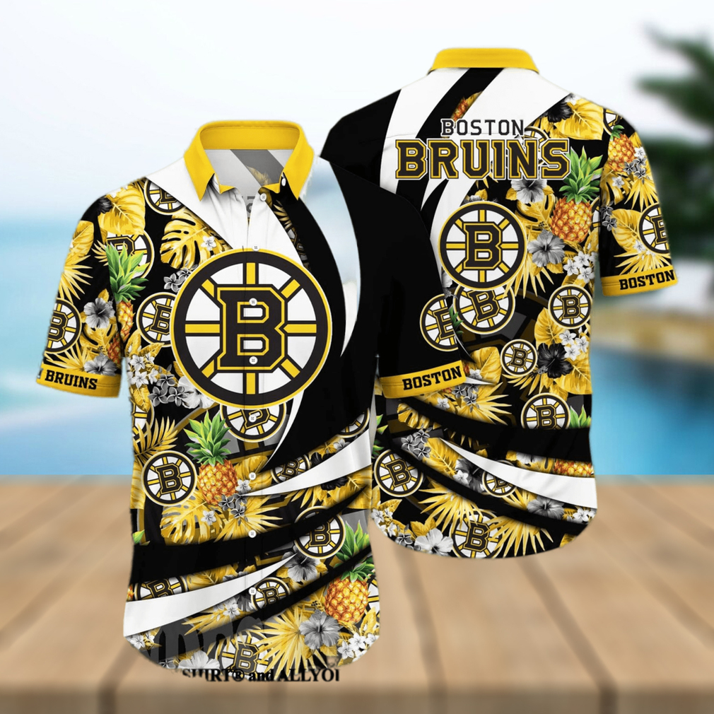 Boston Bruins NHL Flower Classic Full Print Hawaiian Shirt Limotees