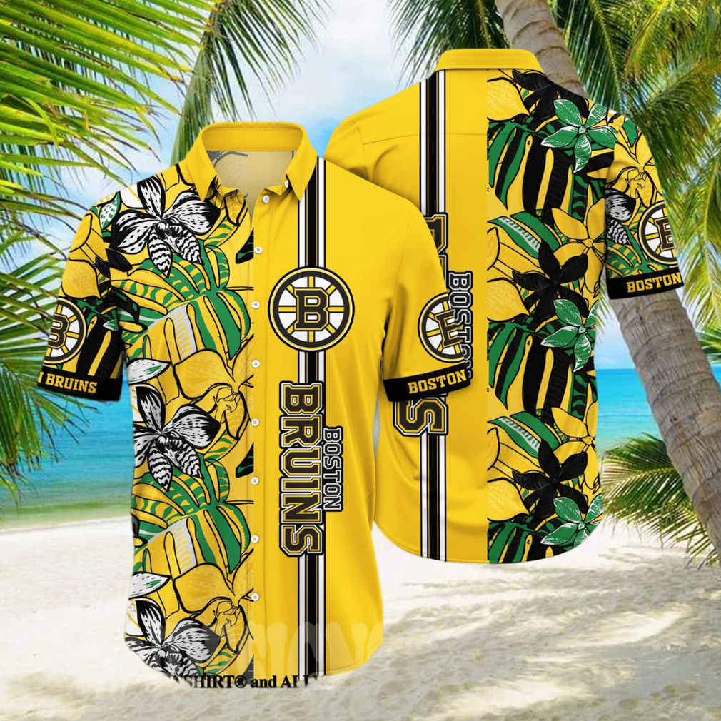 Boston Bruins NHL Flower Unisex All Over Printed Hawaiian Shirt - Limotees