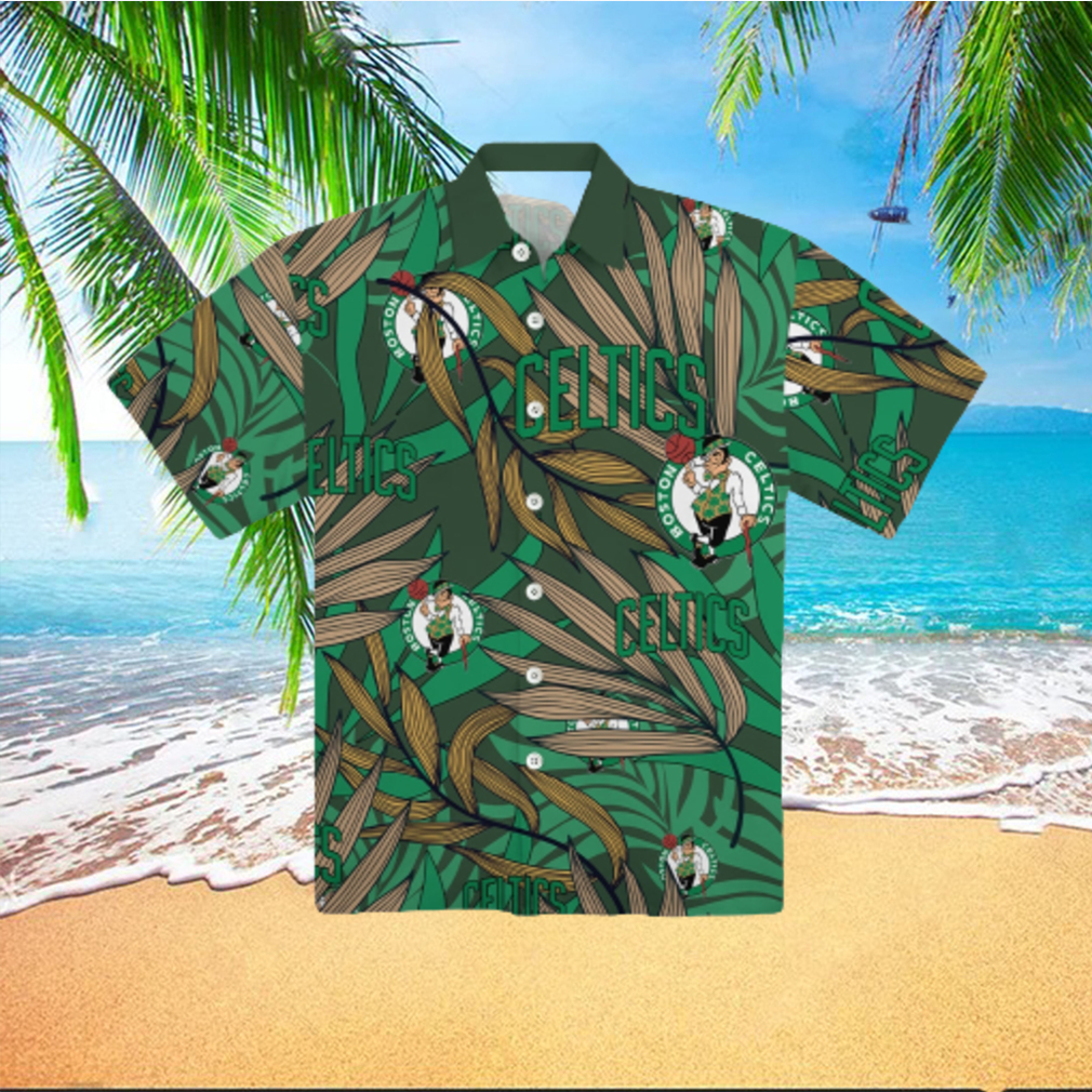 Boston Celtics 2023 Tropical Palm Leaves Aloha Hawaiian Shirt Boston Celtics Hawaiian Shirt - Limotees