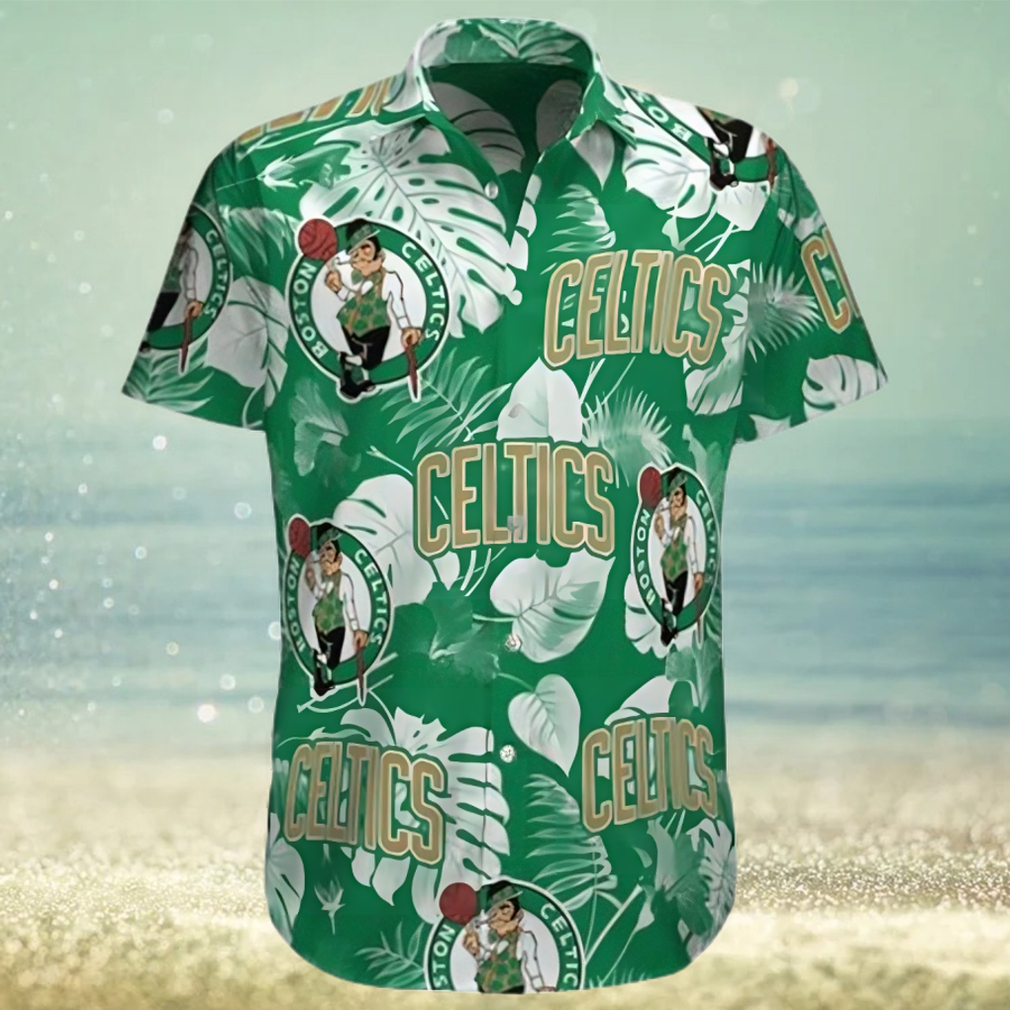 Boston Celtics Logo Tropical Hawaiian Shirt - Limotees