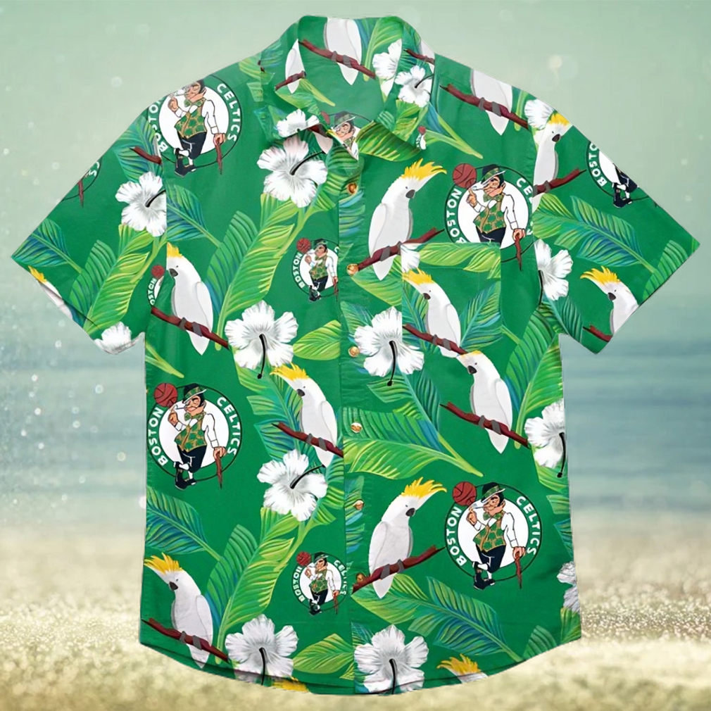 Boston Celtics NBA Mens Floral Hawaiian Shirt - Limotees