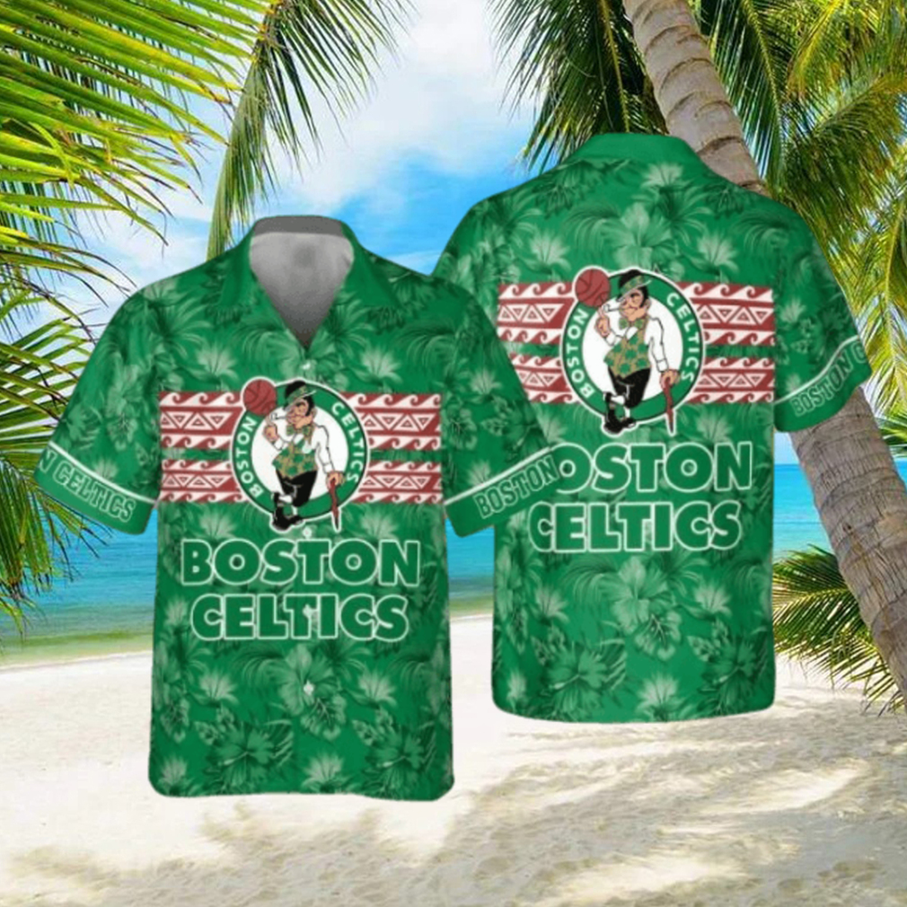 Boston Celtics National Basketball Association 2023 Hibiscus Pattern AOP Hawaiian Shirt - Limotees