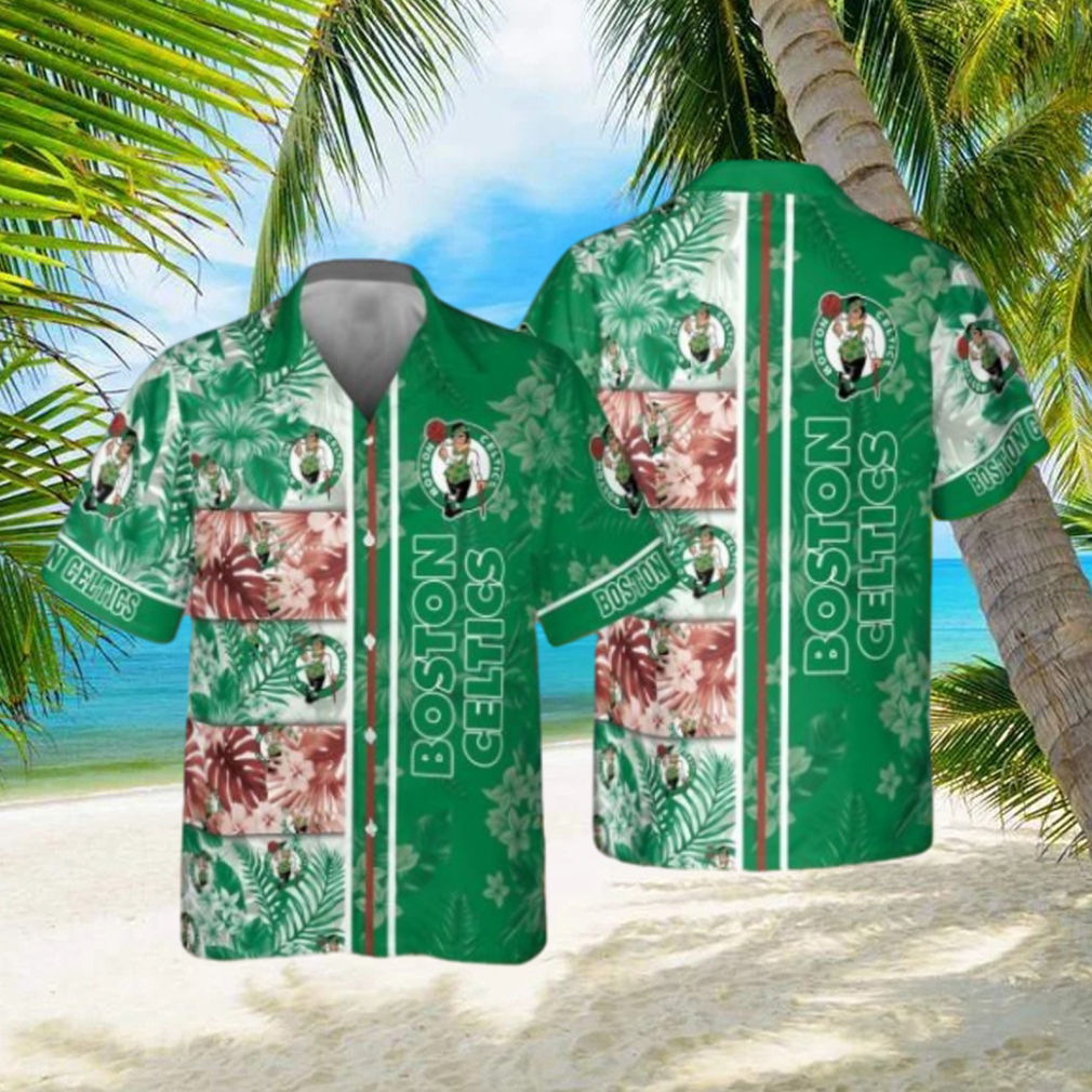 Boston Celtics National National Basketball Association 2023 Hibiscus Pattern V1 AOP Hawaiian Shirt - Limotees