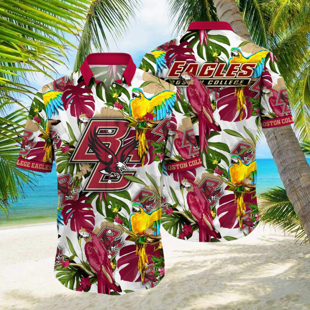 Boston College Eagles NCAA Hawaiian Shirt Sun Showerstime Aloha Shirt - Limotees