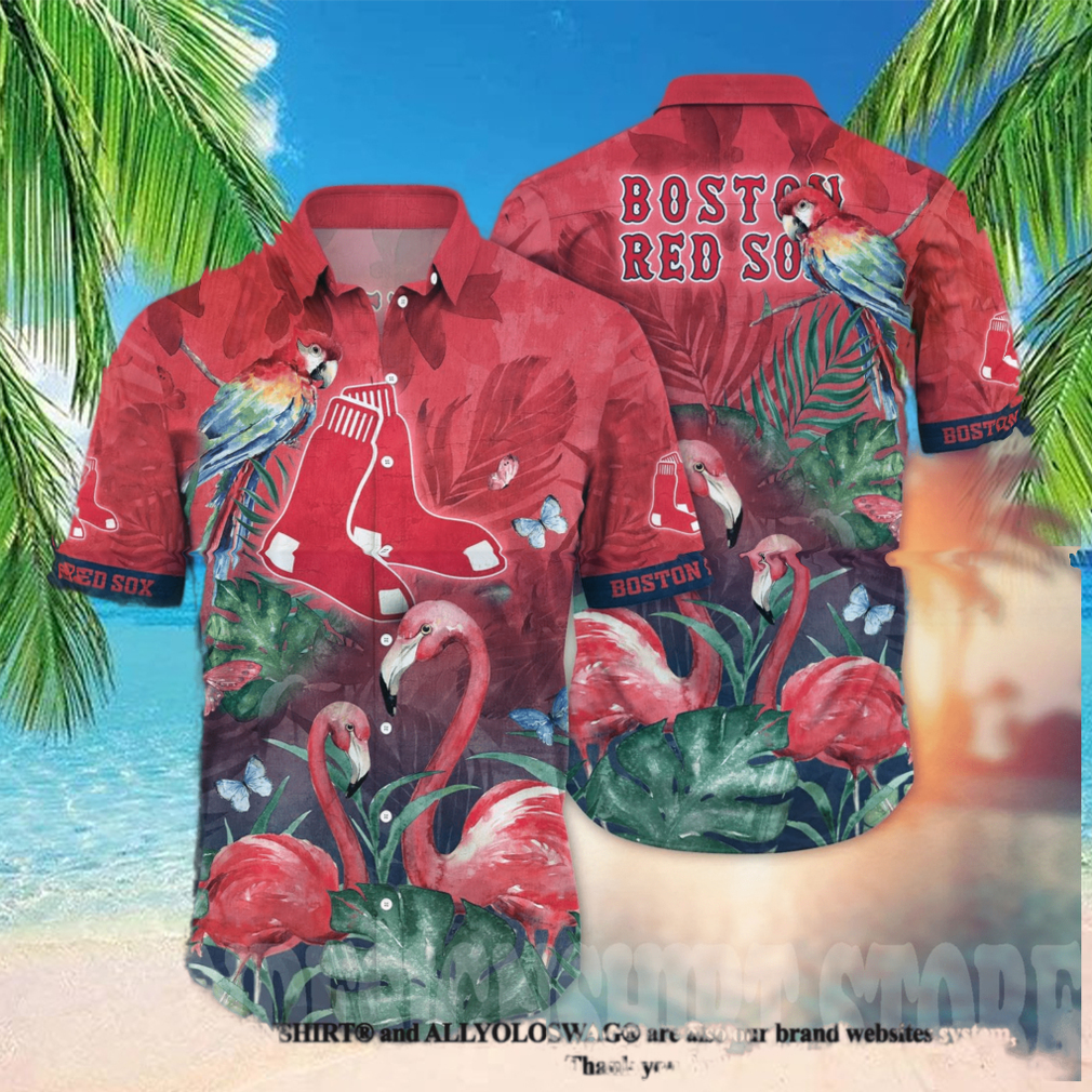 Boston Red Sox MLB Floral Unisex All Over Printed Hawaiian Shirt - Limotees