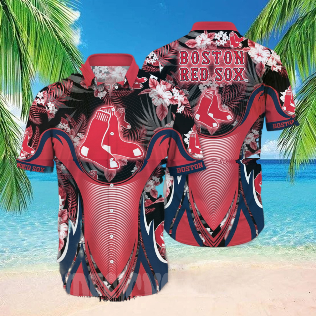 Boston Red Sox MLB Flower All Over Print Unisex Hawaiian Shirt - Limotees