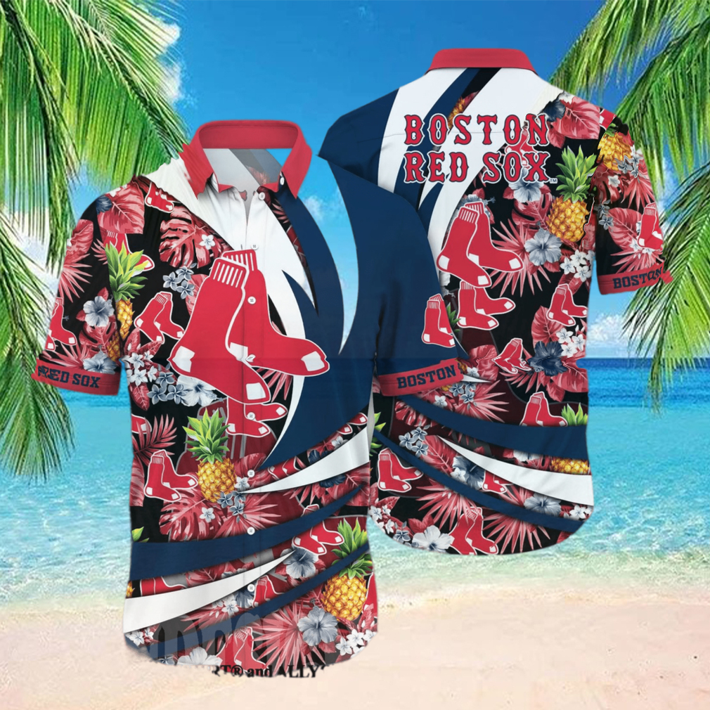 Boston Red Sox MLB Flower Classic Full Printing Hawaiian Shirt - Limotees