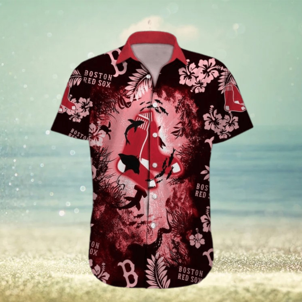 Boston Red Sox MLB Hawaiian Shirt Ocean Hibiscus Custom Name For Fans Gift - Limotees