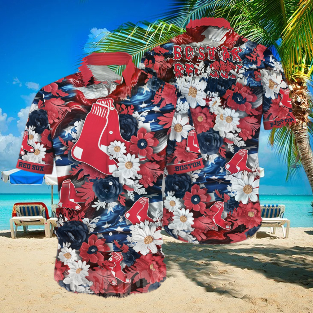 Boston Red Sox MLB Independence Day All Over Print Classic Hawaiian Shirt - Limotees