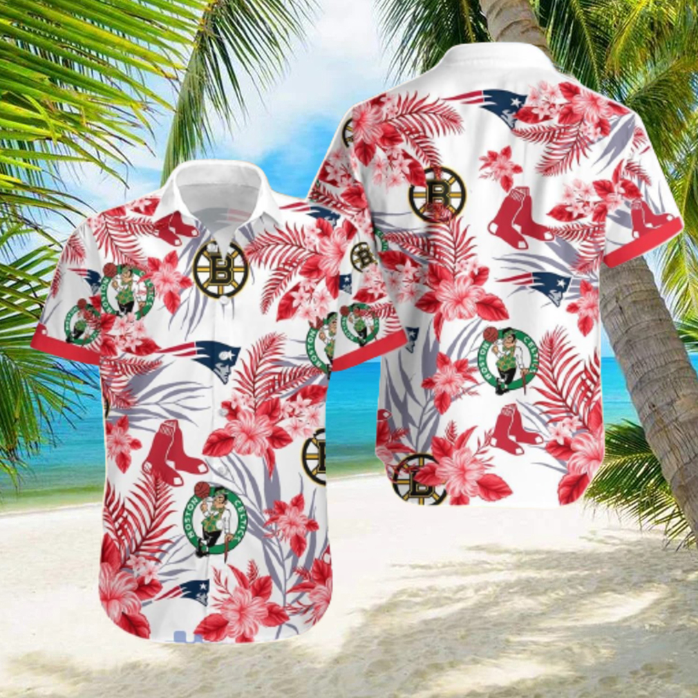 Boston Sports Red Hawaiian Shirt Best Gift For Fans Men And Women hawaiian shirt - Limotees