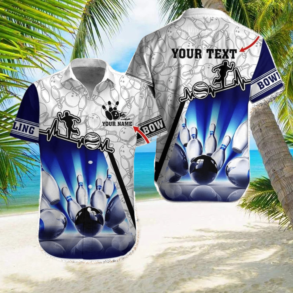 Bowling And Bowling Pattern Personalized Name Hawaiian Shirt For Men And Women hawaiian shirt - Limotees