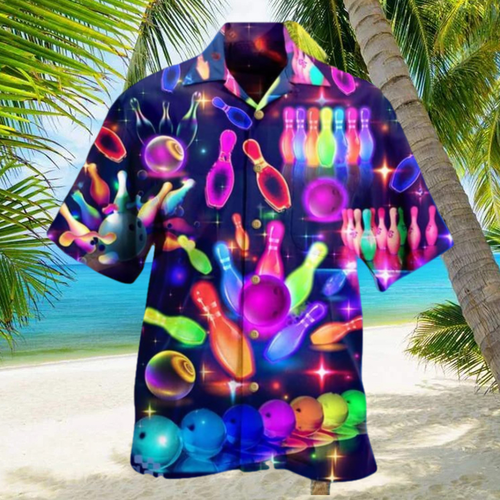 Bowling Rainbow Neon Style Limited Edition Hawaiian Shirt Best Gift - Limotees