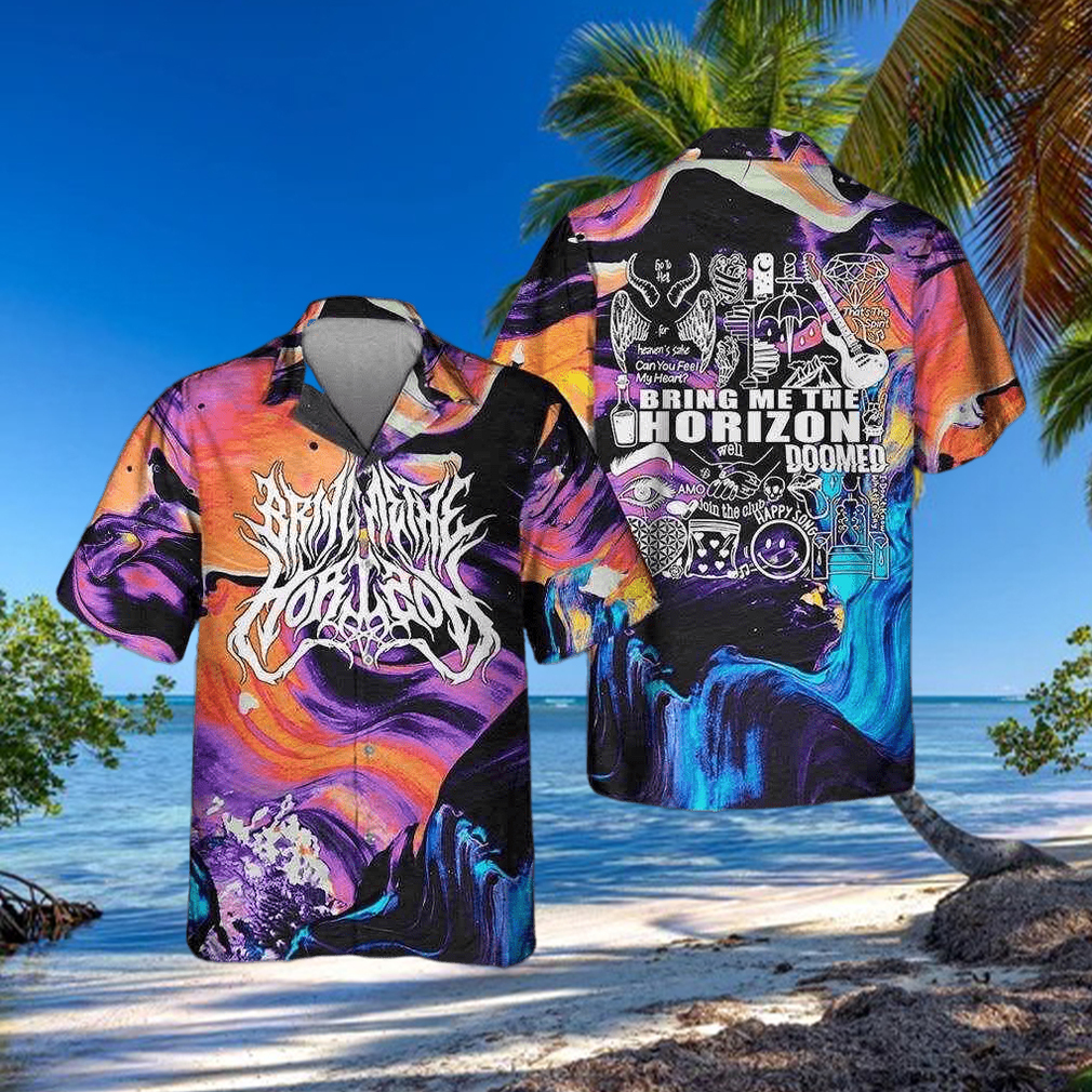 Bring Me The Horizon Album Lyric Happy Song World Tour 2023 Hawaiian Shirt - Limotees