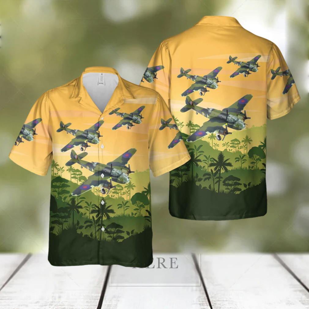 Bristol Beaufort Mk I L9878 MW R No.217 Squadron Royal Air Force Coastal Command St. Eval 1941 Hawaiian Shirt - Limotees