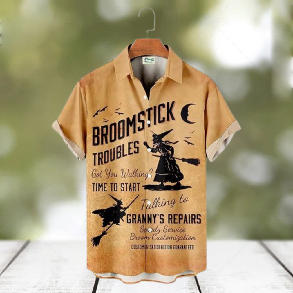 Broomstick Troubles Got You Walking Time To Start Halloween Hawaiian Shirt - Limotees