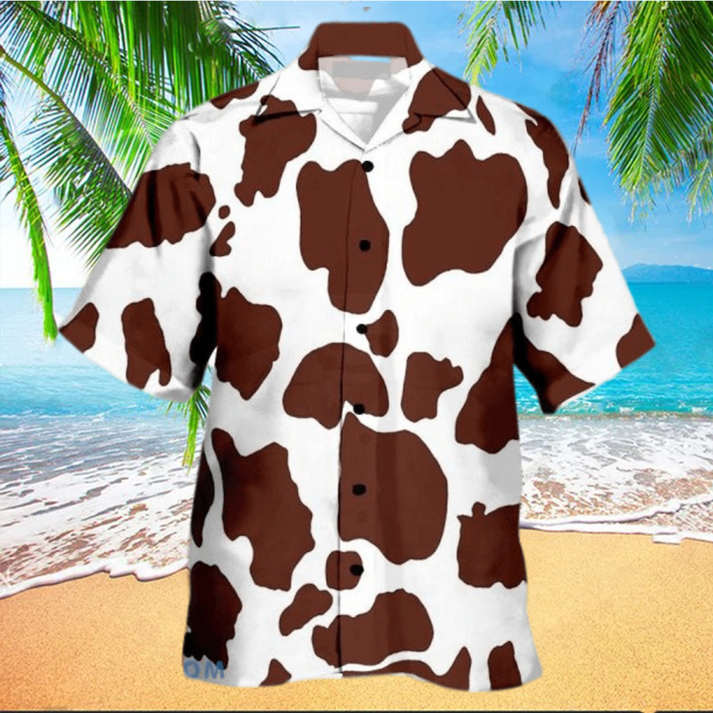 Brown Cattlle Ocean 3D Hawaiian Shirt - Limotees