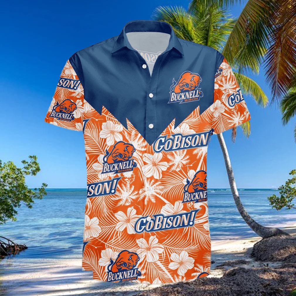 Bucknell Bison 3D Hawaiian Shirt Tropical Seamless NCAA Men And Women Gift For Fans hawaiian shirt - Limotees