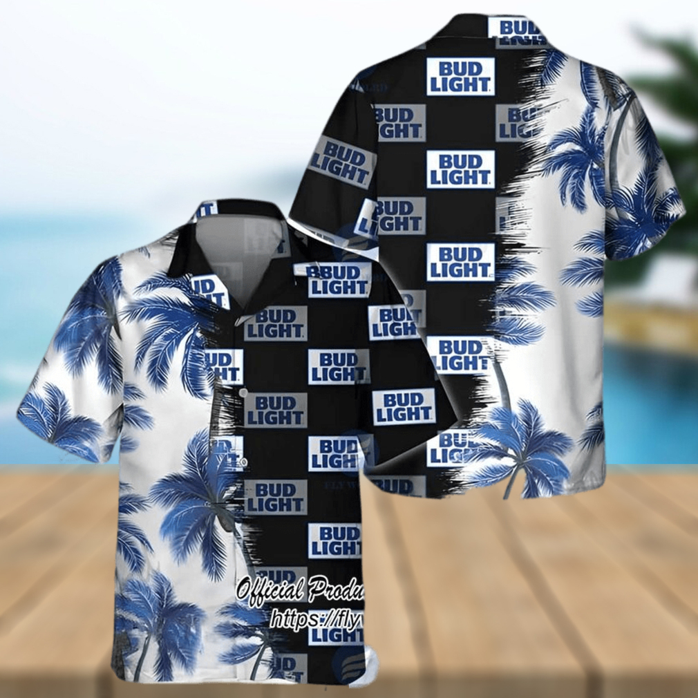 Bud Light Beer Palm Tree Hawaiian Shirt - Limotees