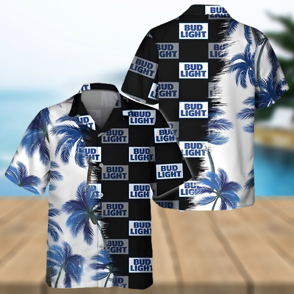 Bud Light Hawaiian Shirt Palm Trees Beer Gift For Beach Lover - Limotees