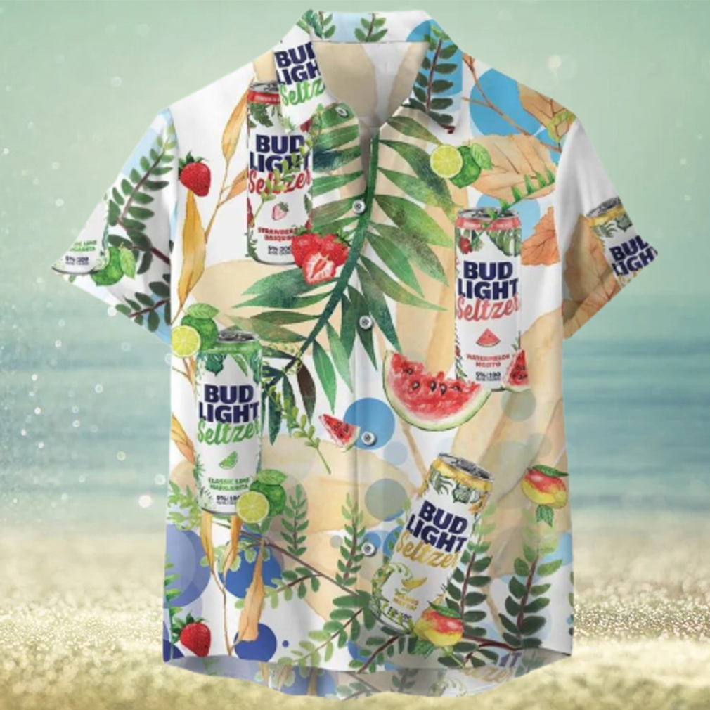 Bud Light Seltzer Hawaiian Shirt Mango Strawberry Watermelon Classic Lime - Limotees