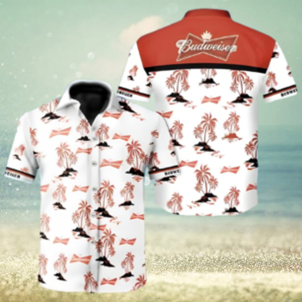 Budweiser Beer Hawaiian Shirt Island Pattern Gift For Beach Trip - Limotees