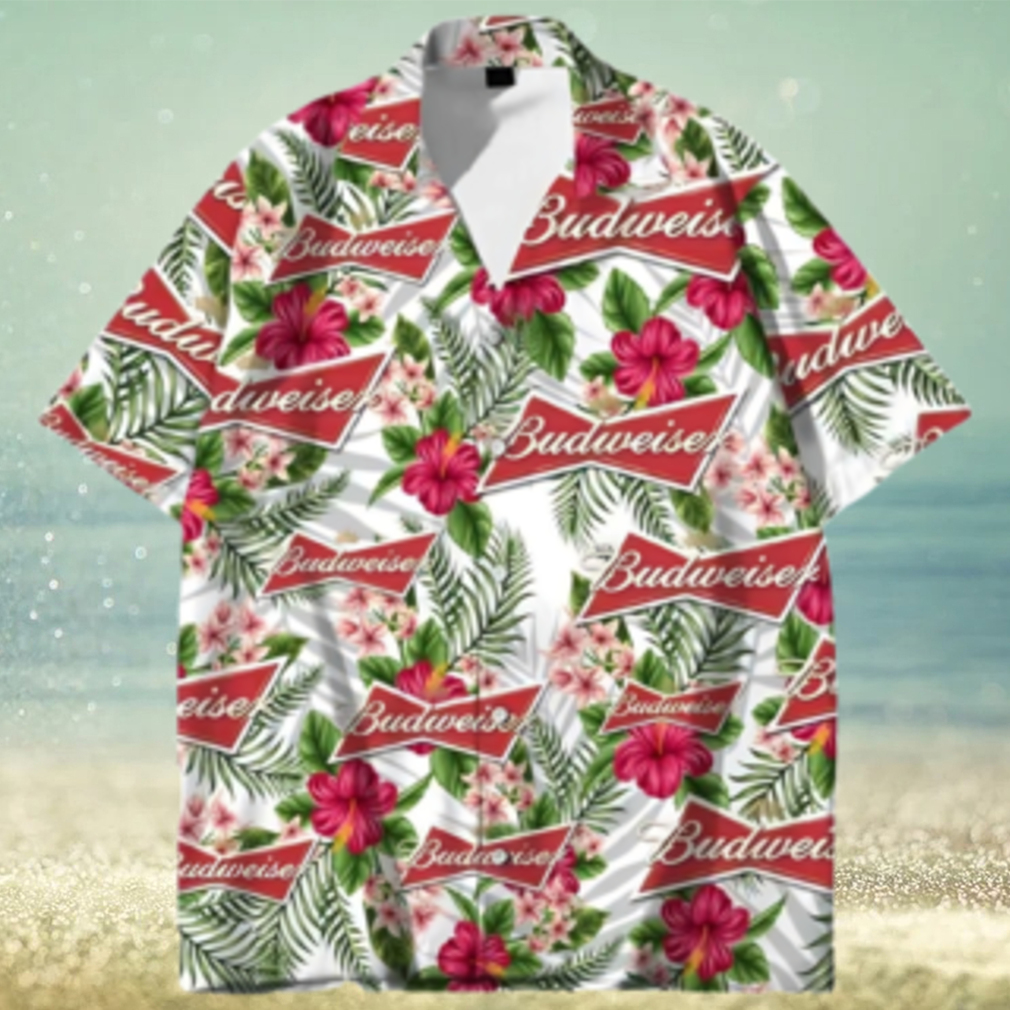 Budweiser Beer Hawaiian Shirt Tropical Flower Pattern Beach Lovers Gift - Limotees