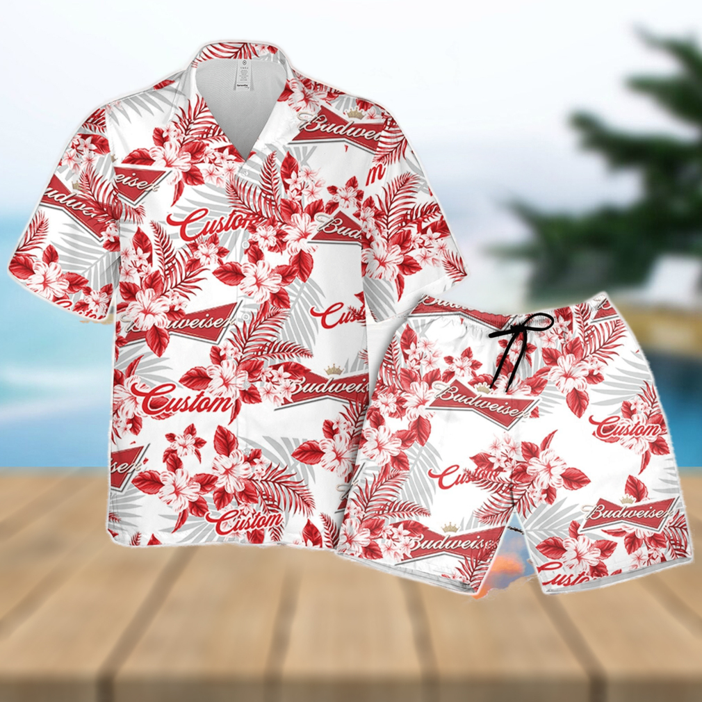 Budweiser Hawaiian Shirt Flowers Pattern Personalized Gift Men And Women - Limotees