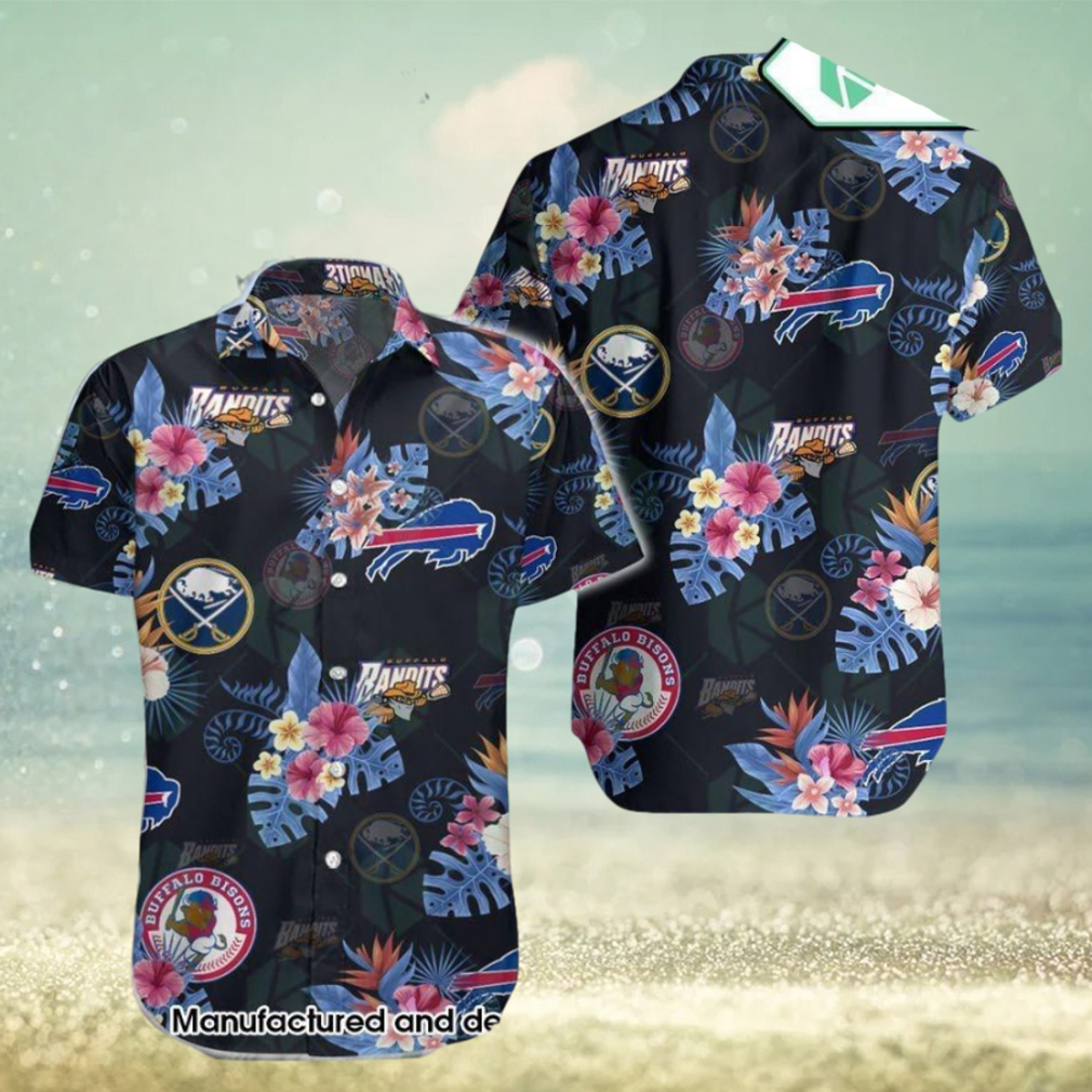 Buffalo Bills Buffalo Sabres Buffalo Bisons Buffalo Bandits Hawaiian Shirt - Limotees