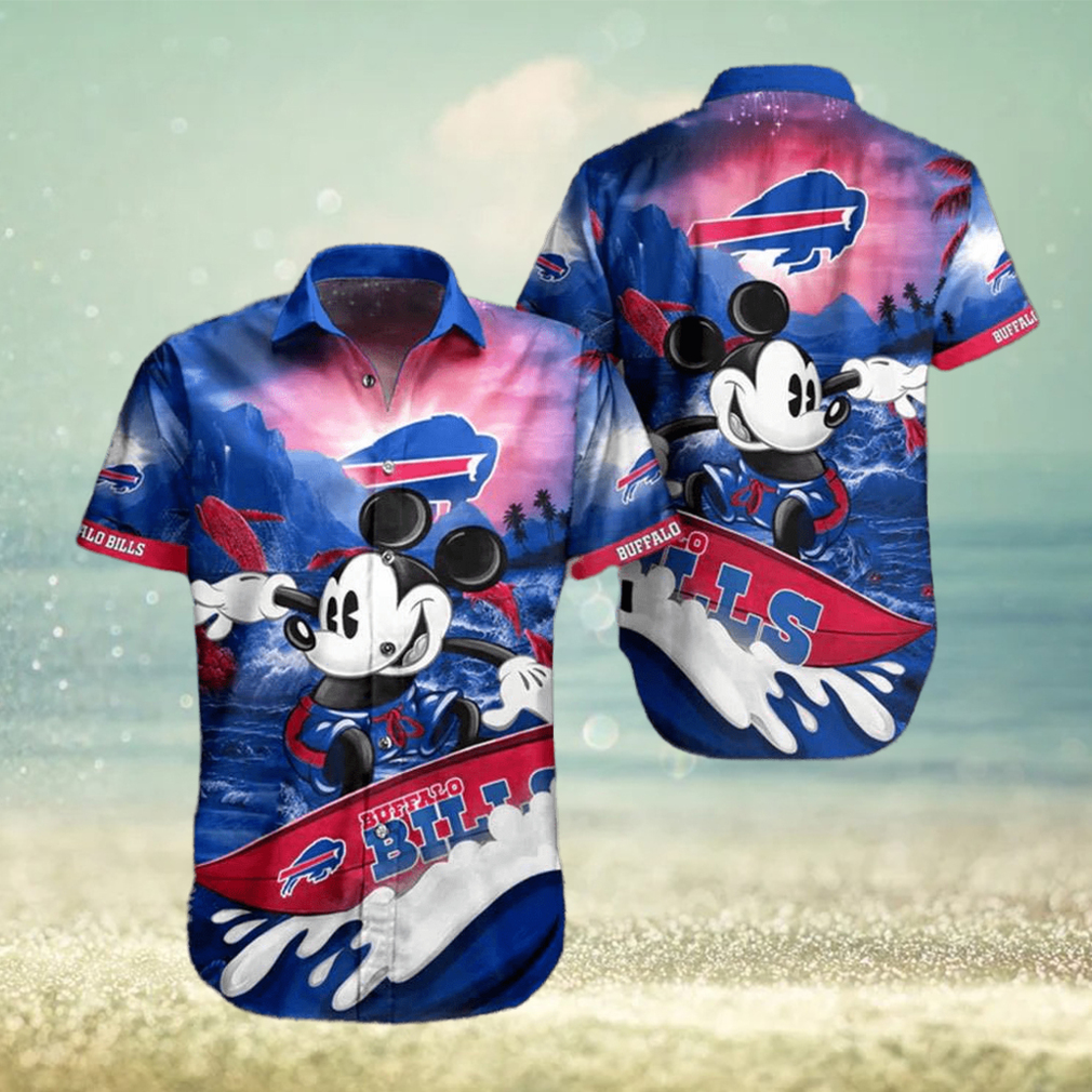 Buffalo Bills Hawaiian Shirt Bills Mickey Surfing Hawaiian Shirt - Limotees