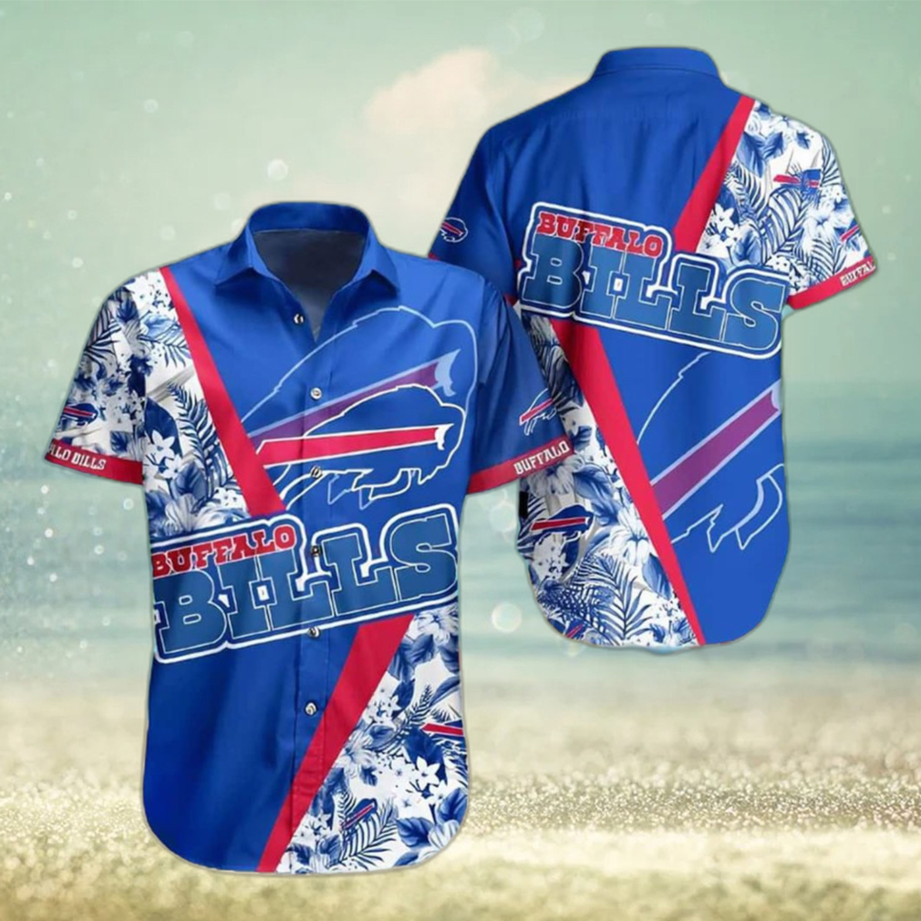 Buffalo Bills Hawaiian Shirt Blue Tropical Flowers Summer Beach Gift - Limotees