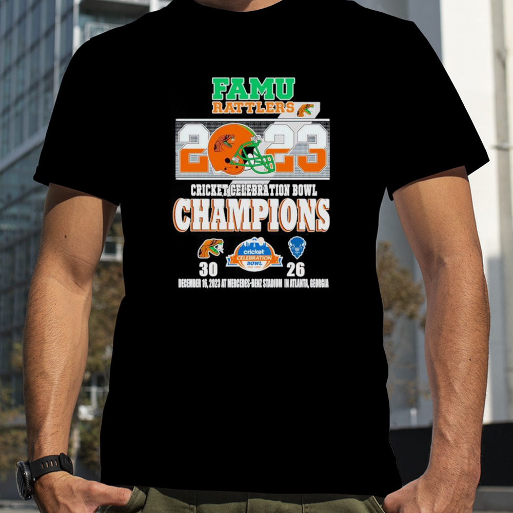 Florida A&M Win 30 26 Howard Bison 2023 Cricket Celebration Bowl Champions Final Score Shirt