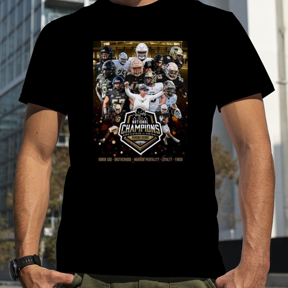 Harding Bison Win The National Champions Ncaa Division Ii Football 2023 T-shirt