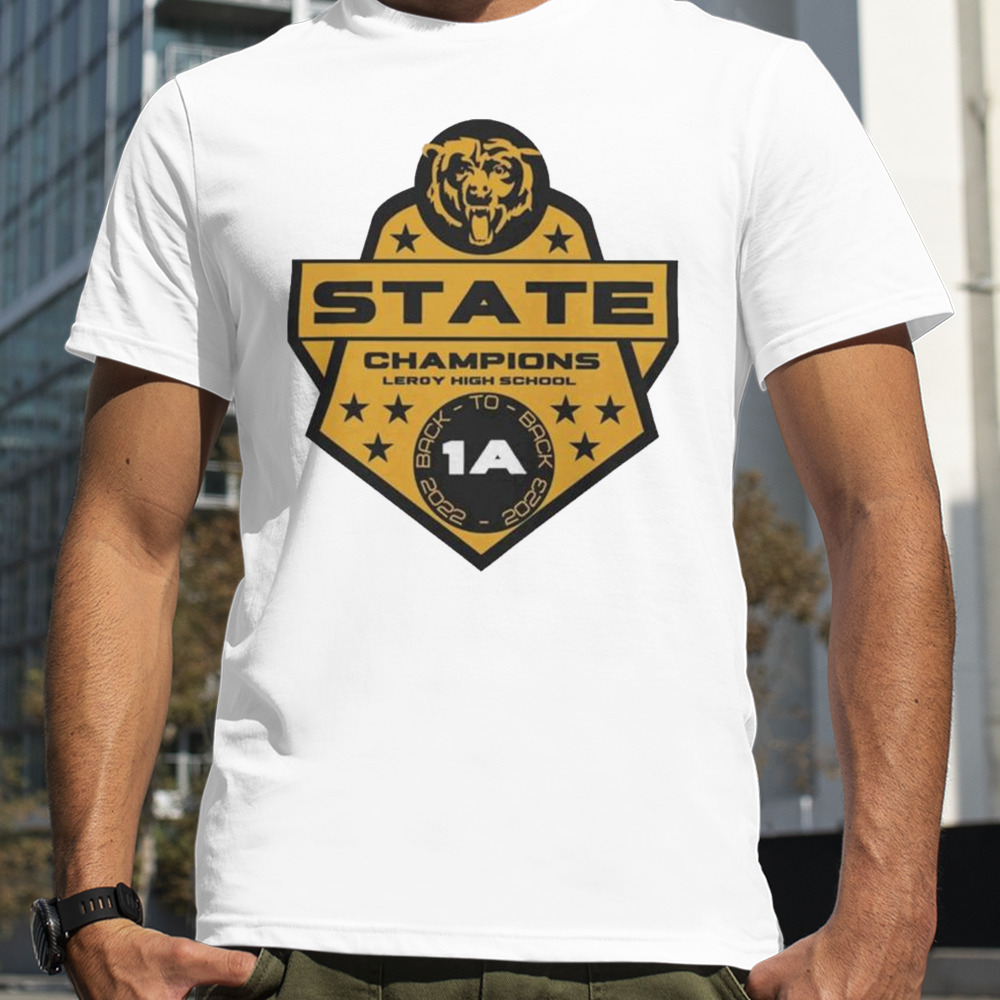 Leroy Bears 2023 Ahsaa Class 1a Football State Champions Logo T-shirt