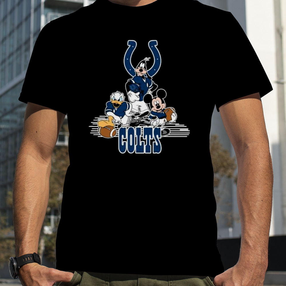 Mickey Mouse Donald Duck Goofy Playing Indianapolis Colts American Football Shirt