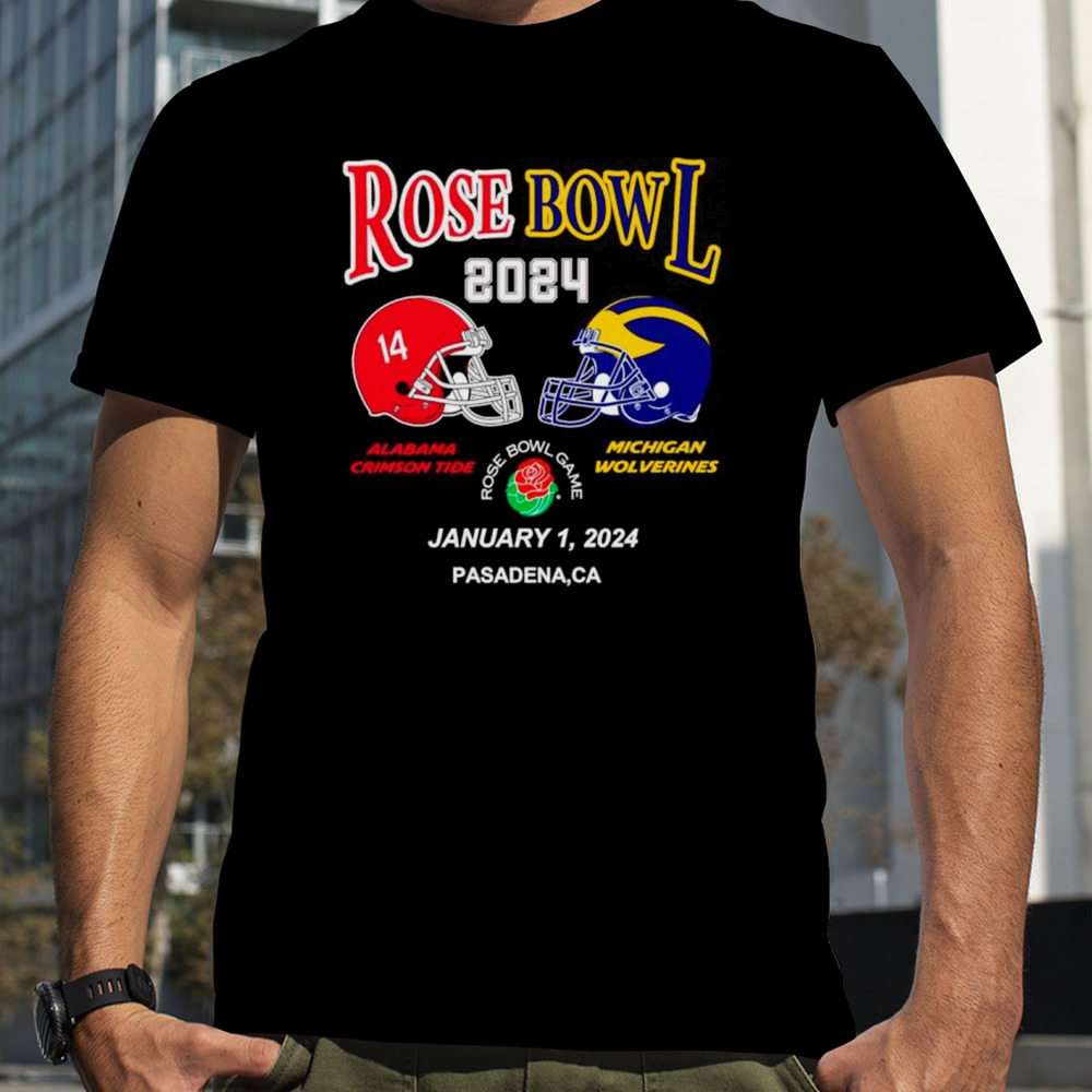 Rose Bowl 2024 Alabama Crimson Tide vs Michigan Wolverines shirt