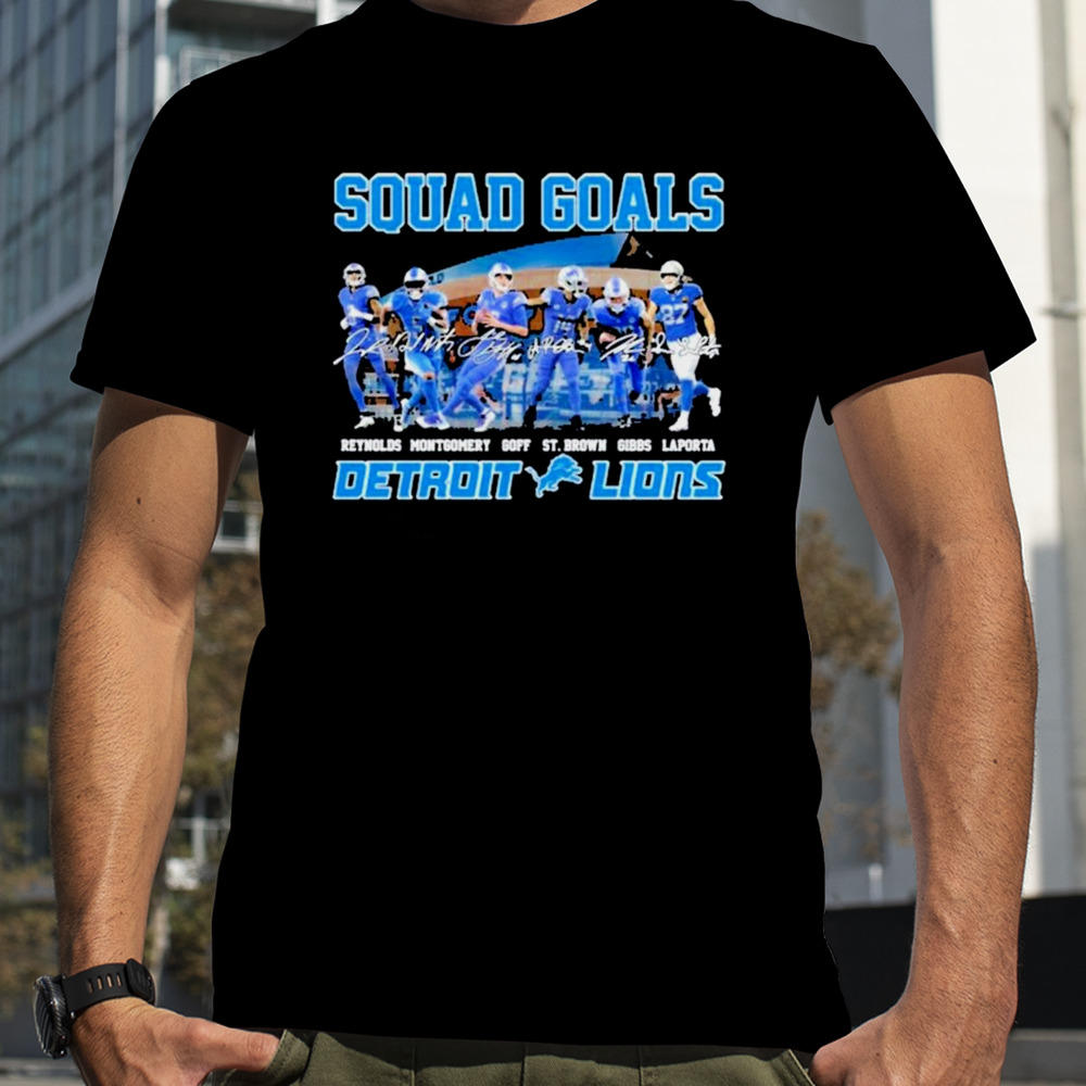 Squad Goals Detroit Lions 2023 Signatures shirt