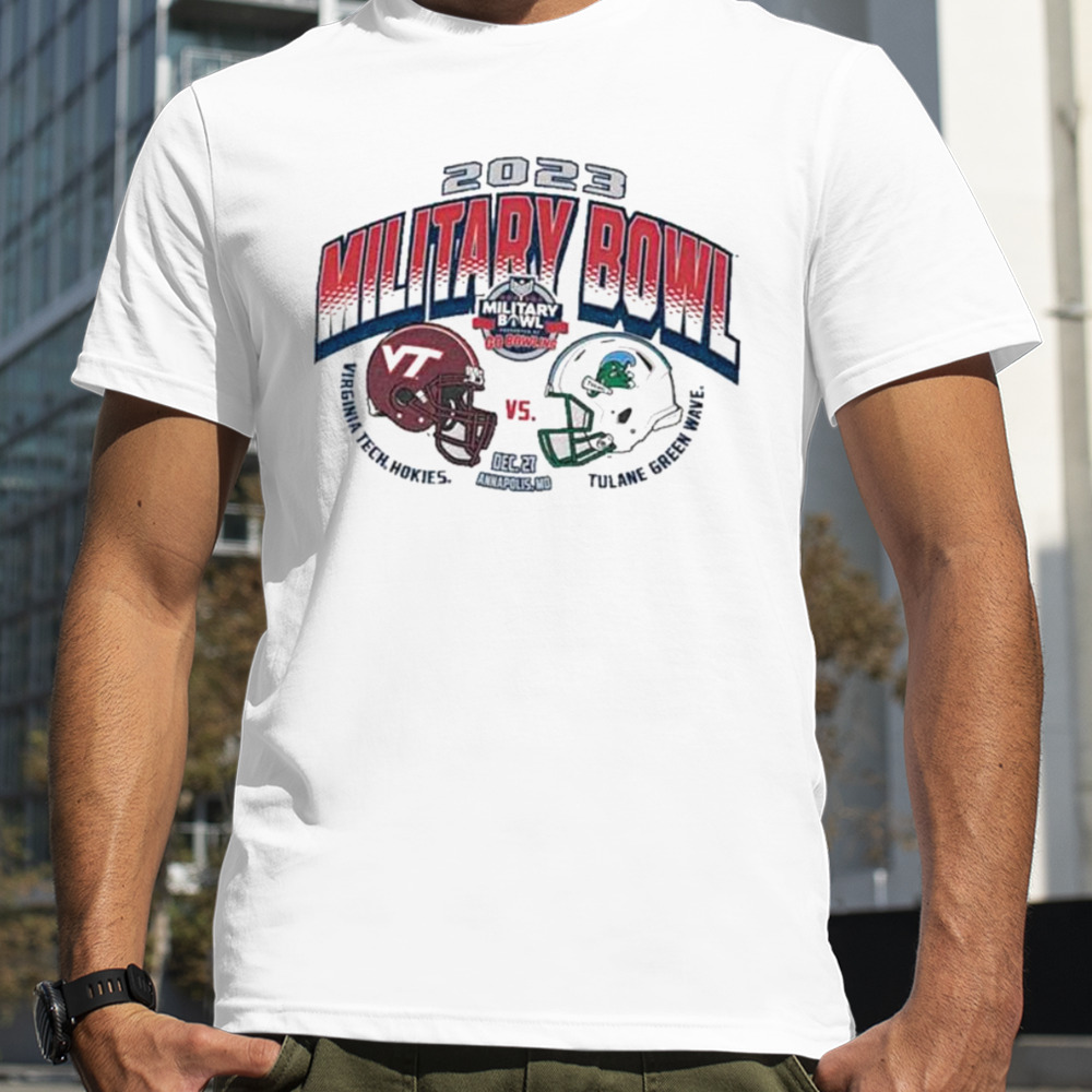 Virginia Tech Hokies vs Tulane Green Wave 2023 Military Bowl Head To Head Shirt