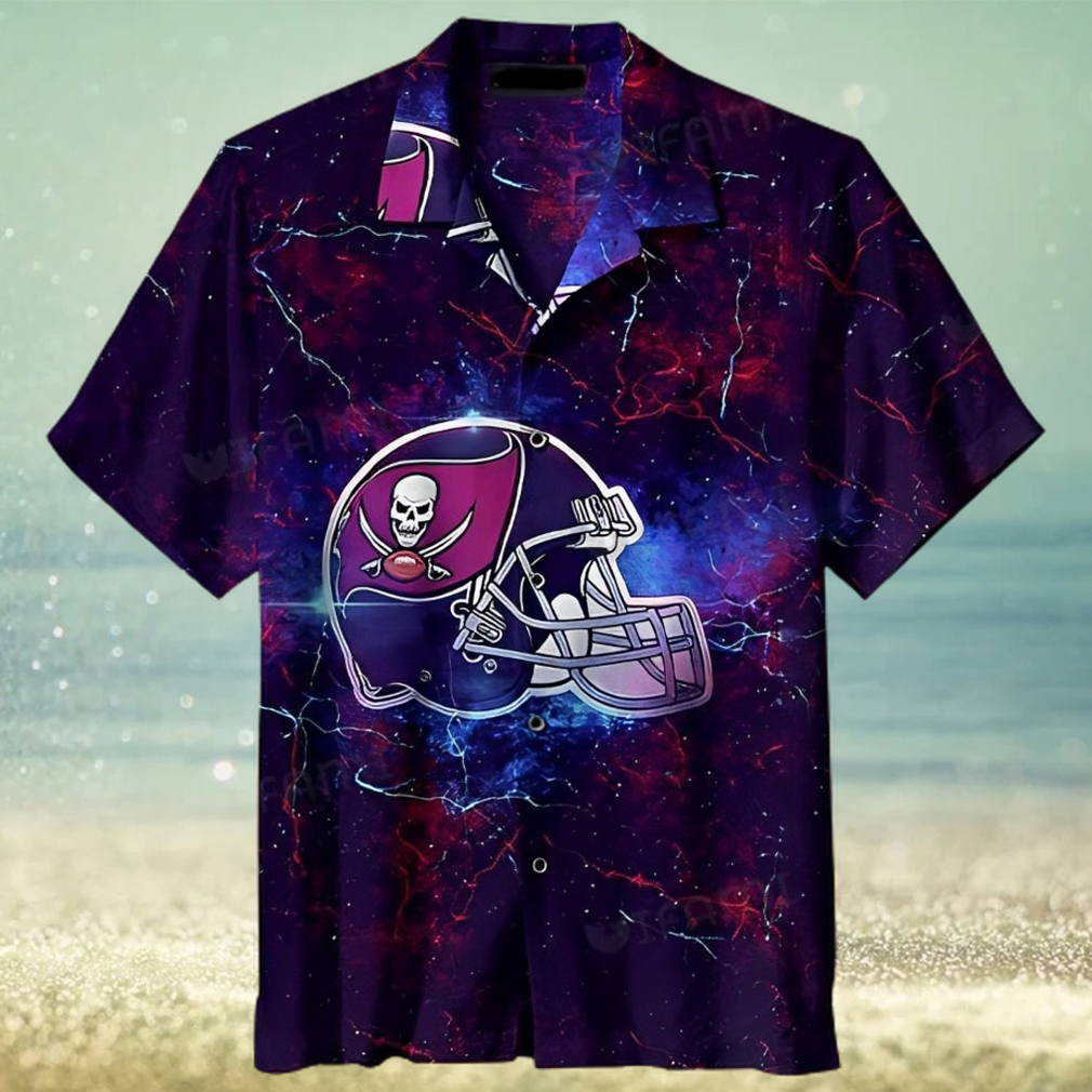 buccaneers hawaiian shirt galaxy football helmet tampa bay buccaneers gift - Limotees